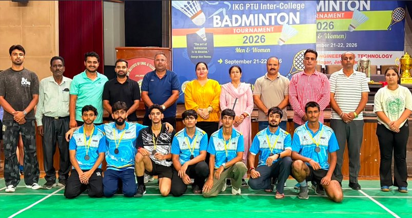 DAVIET Boys Secure Third Position in IKGPTU Inter-College Badminton Tournament