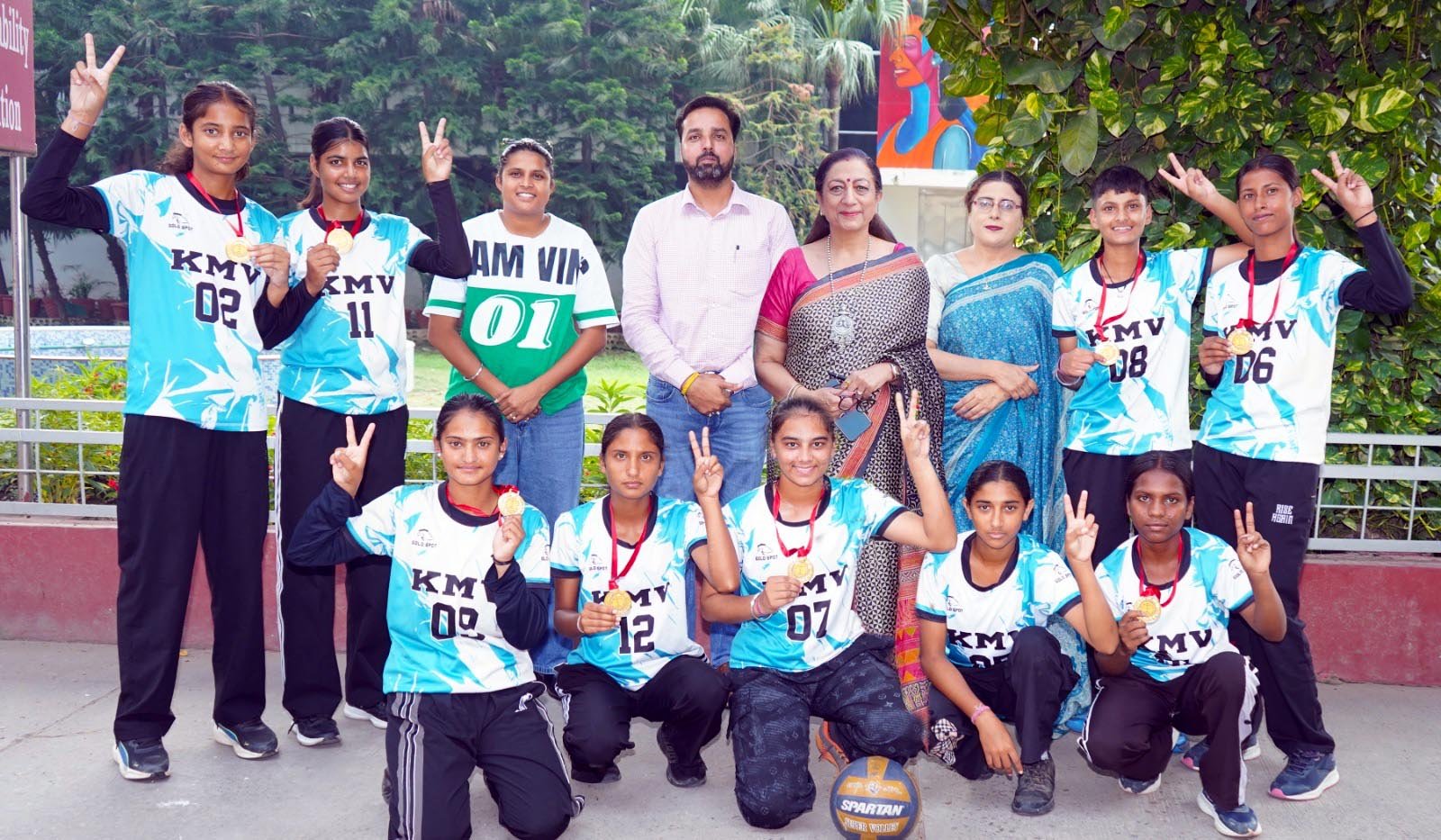 KMV Collegiate Sr. Sec. School Volleyball Team Clinches Champion Position